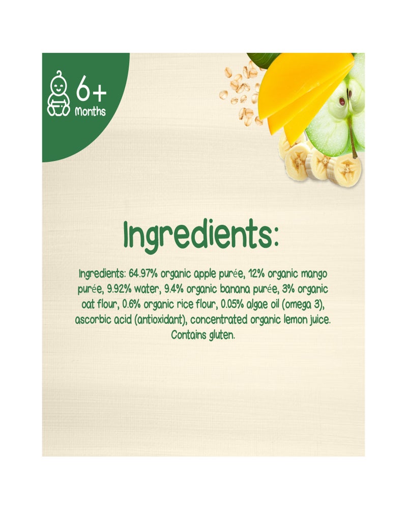 Bibena Organic Puree Apple Mango Banana And Oats - Image 4